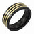 Ceramic Black with 14k Inlay 8mm Polished Wedding Band