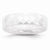 Ceramic White 6mm Faceted Polished Wedding Band