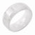 Ceramic White Faceted Edge 8mm Polished Wedding Band
