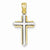 14k Gold Two-tone Cross pendant, Adorable Pendants for Necklace