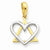 14k Gold Two-tone pendant, Appealing Pendants for Necklace