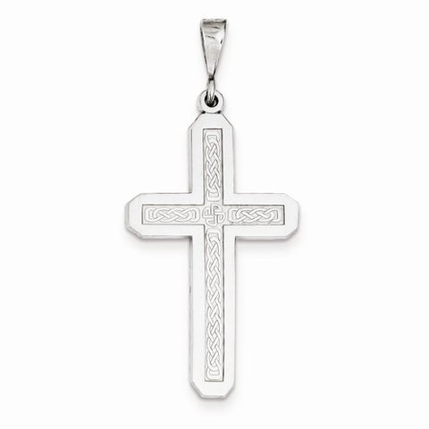14k White Gold Cross Pendant, Exquisite Pendants for Necklace