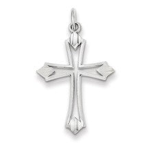 14k White Gold Passion Cross Charm hide-image