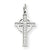 14k White Gold Celtic Cross Charm hide-image