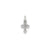 Passion Cross Charm in 14k White Gold