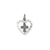 Cross in Heart Charm in 14k White Gold