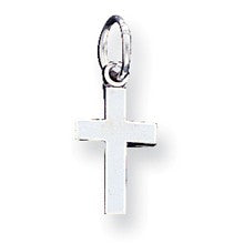 14k White Gold Cross Charm hide-image