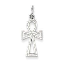 14k White Gold Ankh Cross Charm hide-image