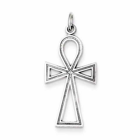 14k White Gold Ankh Cross pendant, Exquisite Pendants for Necklace
