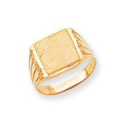 14k Yellow Gold Men's Signet Ring