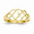 14k Yellow Gold Polished & Diamond-Cut Fancy Ring