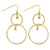 10K Yellow Gold PDC Circle w/Bd Earrings
