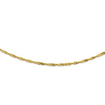 14K Yellow Gold Singapore Chain