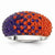 Sterling Silver Swarovski Elements Clemson Spirit Ring