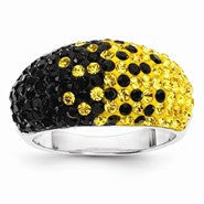 Sterling Silver Swarovski Elements Iowa City Spirit Ring