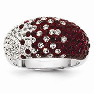Sterling Silver Swarovski Elements Tuscaloosa Spirit Ring