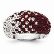 Sterling Silver Swarovski Elements Fayetteville Spirit Ring