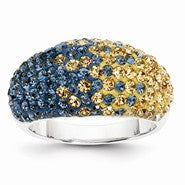 Sterling Silver Swarovski Elements Pittsburgh Spirit Ring
