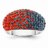 Sterling Silver Swarovski Elements Urbana-Champaign Spirit Ring