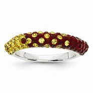 Sterling Silver Swarovski Elements Mount Pleasant Spirit Domed Ring