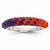 Sterling Silver Swarovski Elements Clemson Spirit Domed Ring
