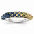 Sterling Silver Swarovski Elements South Bend Spirit Domed Ring