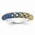 Sterling Silver Swarovski Elements Pittsburgh Spirit Domed Ring