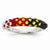 Sterling Silver Swarovski Elements College Park Spirit Domed Ring