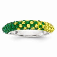 Sterling Silver Swarovski Elements Eugene Spirit Domed Ring