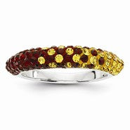 Sterling Silver Swarovski Elements Los Angeles Spirit Domed Ring