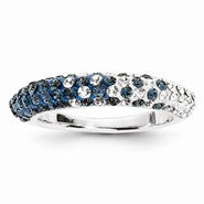 Sterling Silver Swarovski Elements Storrs Spirit Domed Ring