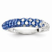 Sterling Silver Swarovski Elements St. Louis Spirit Domed Ring