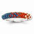 Sterling Silver Swarovski Elements Syracuse Spirit Domed Ring