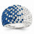 Sterling Silver Swarovski Elements Indianapolis Spirit Domed Ring