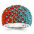 Sterling Silver Swarovski Elements Miami Spirit Domed Ring