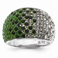 Sterling Silver Swarovski Elements Philadelphia Spirit Domed Ring