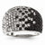 Sterling Silver Swarovski Elements Oakland Spirit Domed Ring