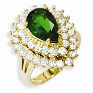 Gold-plated Swarovski Crystal and CZ Cocktail Ring