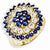 Gold-plated Swarovski Crystal Bullseye Ring