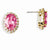 Gold-plated Simulated Kunzite & CZ Earrings