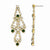Kenndy White Green Swarovski Crystal Bib Earrings