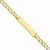 14K Yellow Gold Curb Id Bracelet