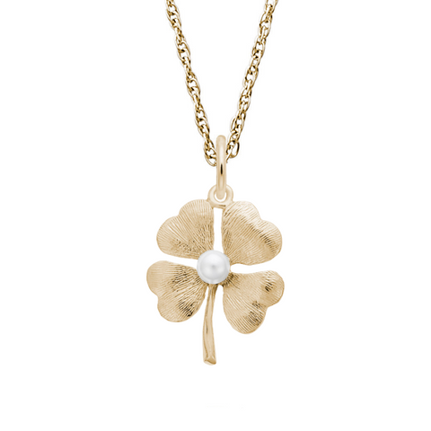 4 Leaf Clover Charm Pendant Necklace In Gold Plated