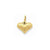 Hollow Polished Hammered Small Puffed Heart Charm in 14k Gold