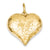 14k Gold Hollow Polished Hammered Large Puffed Heart Charm hide-image