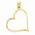 14k Gold Solid Satin Diamond-cut Large Reversible Heart Pendant, Pendants for Necklace