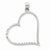 14k White Gold Solid Diamond-cut Large Reversible Heart Pendant, Pendants for Necklace