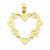 14k Gold Small Floral Heart Pendant, Pendants for Necklace