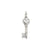 Polished Key Charm in 14k White Gold