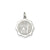 Solid Polished Faceted Bride & Groom Charm in 14k White Gold